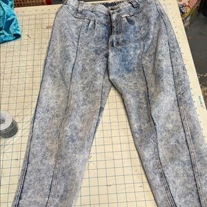 Vintage America High Rise Acid Wash Jeans - Blue